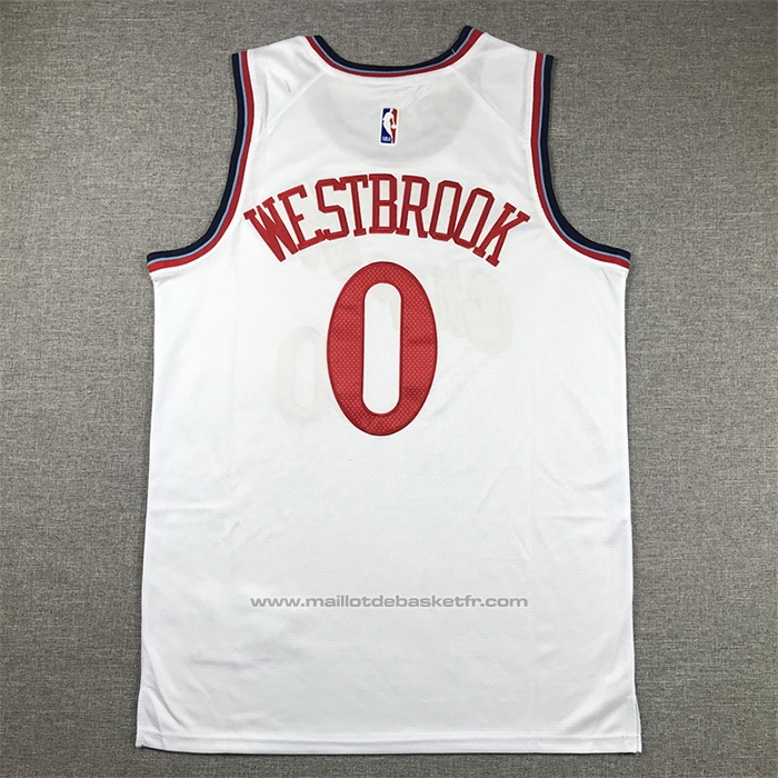 Maillot Los Angeles Clippers Russell Westbrook #0 Association 2024-25 Blanc